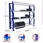 2.4M x 1.5M x 0.6M 800KG Tyre Rack