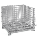 Collapsible Galvanized Metal Stillage Basket.