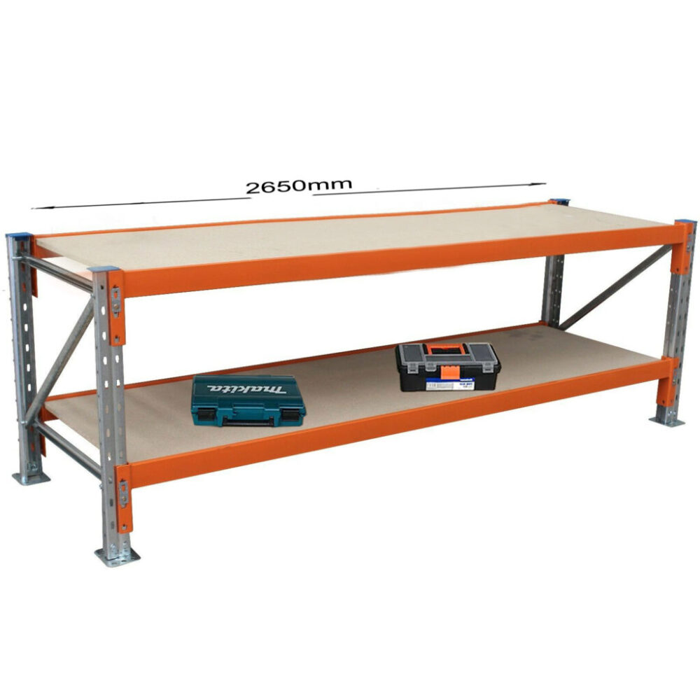 Wb 2650p 1.jpg, 2800 x 840mm 1000kg Used Workbench with Board | CNA Storage