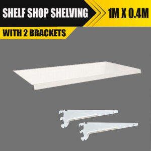 1M Extra Shelf Shop Shelving with 2 Brackets