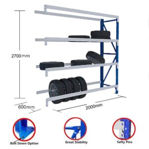 2.7M x 2.0M x 0.6M Addon 800kg Tyre Rack