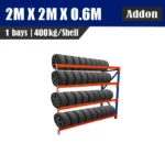 2.0M x 2.0M x 0.6M Addon 1600kg Tyre Rack