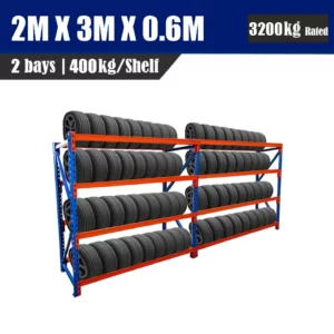 2.4M x 3M x 0.6M 3200KG Tyre Rack