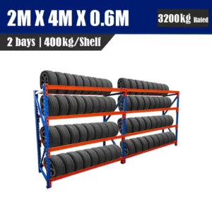 2.4M x 4M x 0.6M 3200KG Tyre Rack