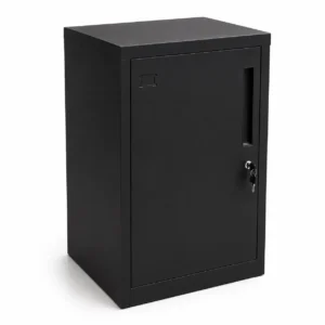 2 Shelf Storage Cabinet Lockable Cupboard 78x49.5x56cm (Handle or Wheel Option)