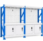 2M x 2.4M x 0.6M Modular Workbench & Storage System - Image 3