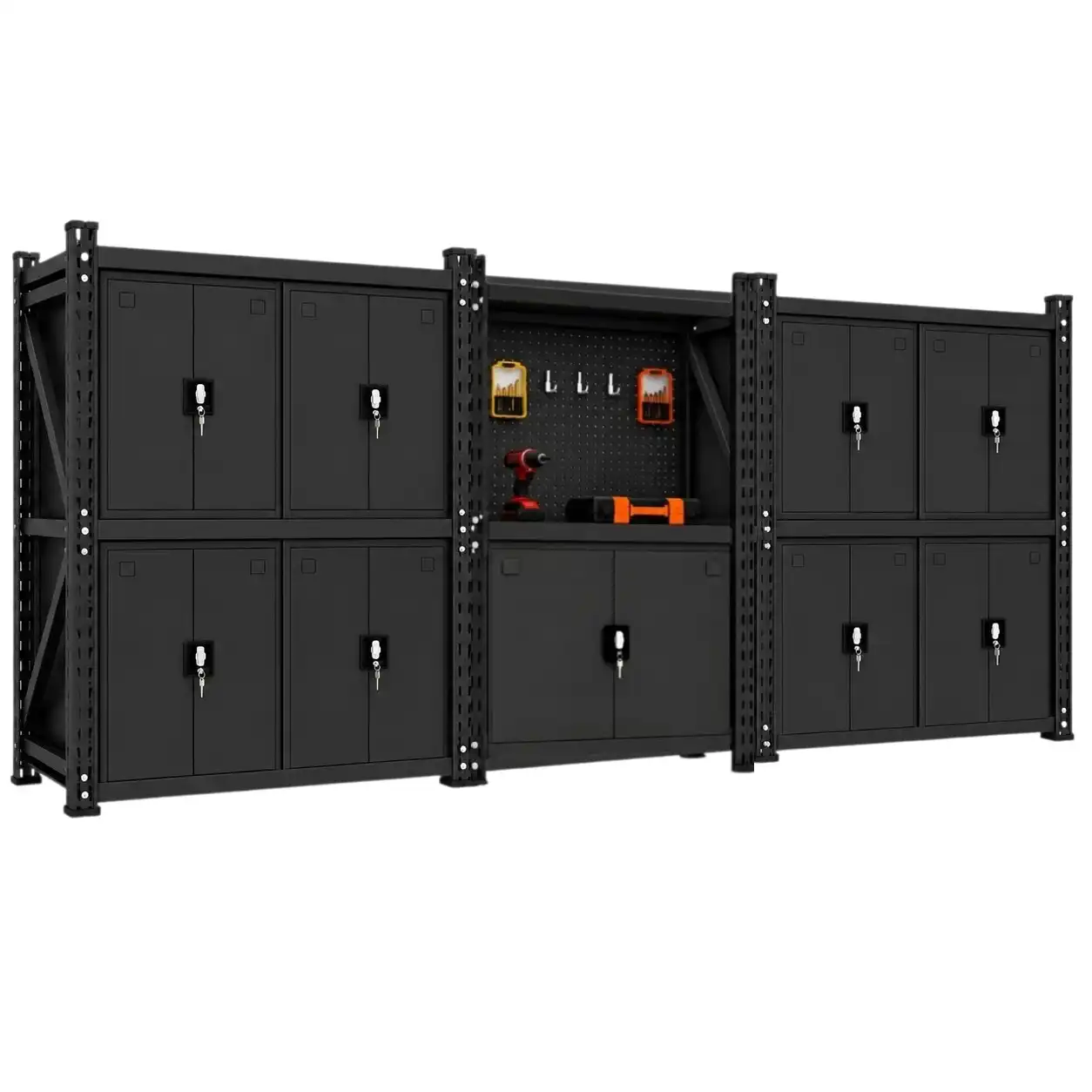 20MW60-550C9MB 2M x 5.5M x 0.6M Modular Workbench & Storage System - Image 1