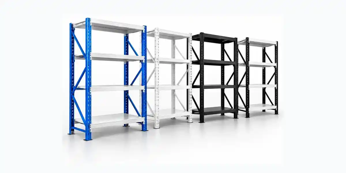 CNA Garage Shelving range in multiple colours