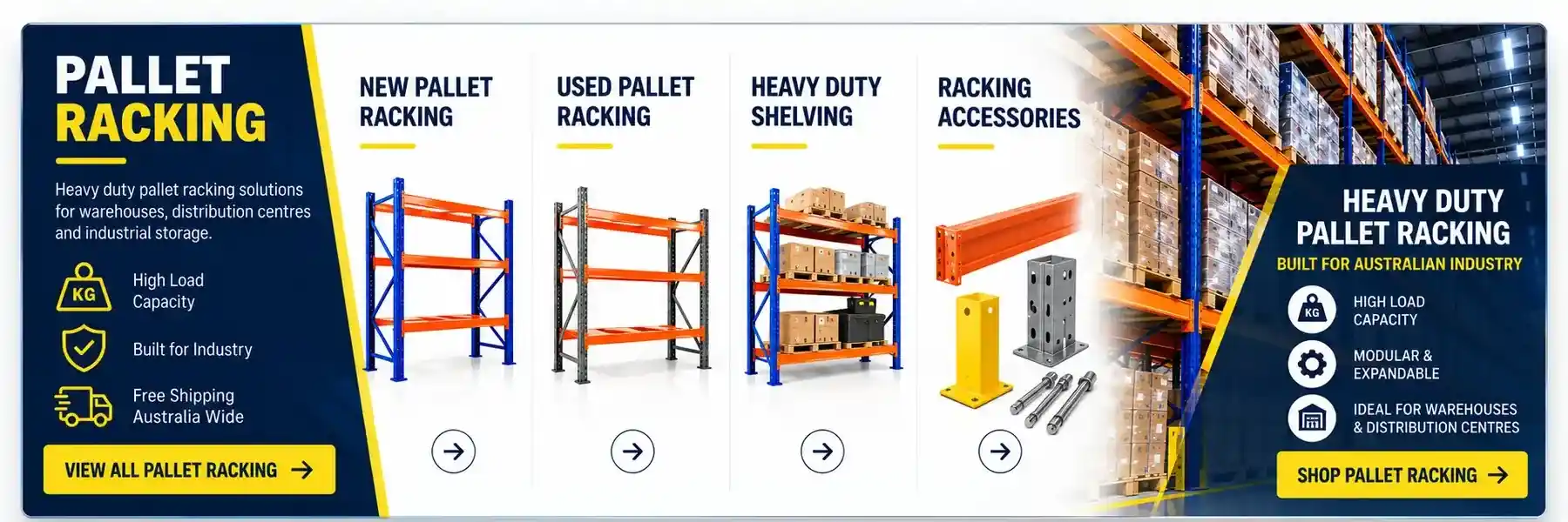 CNA Pallet Racking - New, Used, Heavy Duty Shelving and Accessories
